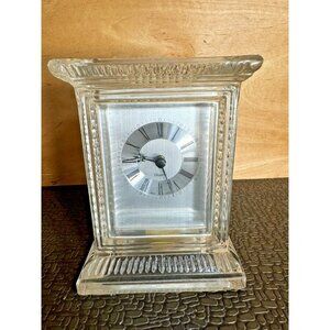 Vintage Crystal Legends by Godinger Shelf/Desk Clock, Hechinger Quartz